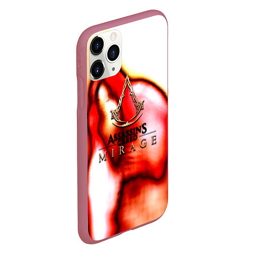 Чехол iPhone 11 Pro матовый Assassins Creed mirage exclusive / 3D-Малиновый – фото 2