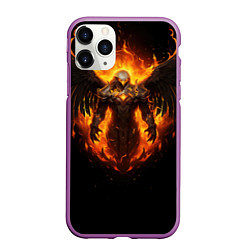 Чехол iPhone 11 Pro матовый Пламенный Бог Тот, цвет: 3D-фиолетовый