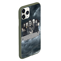 Чехол iPhone 11 Pro матовый Powerwolf band, цвет: 3D-темно-зеленый — фото 2