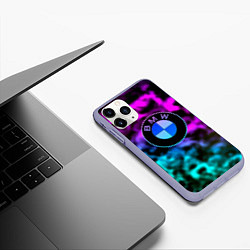 Чехол iPhone 11 Pro матовый Bmw anime, цвет: 3D-светло-сиреневый — фото 2