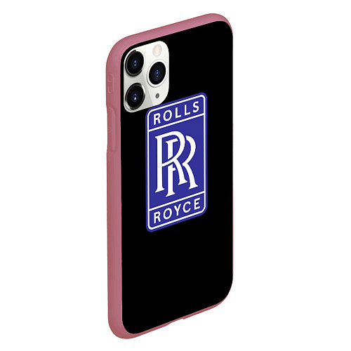 Чехол iPhone 11 Pro матовый Rolls Royce / 3D-Малиновый – фото 2