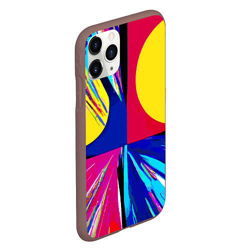 Чехол iPhone 11 Pro матовый Pop art composition - neural network / 3D-Коричневый – фото 2