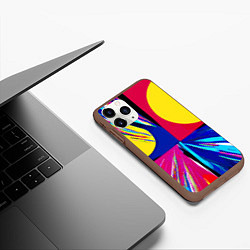 Чехол iPhone 11 Pro матовый Pop art composition - neural network, цвет: 3D-коричневый — фото 2