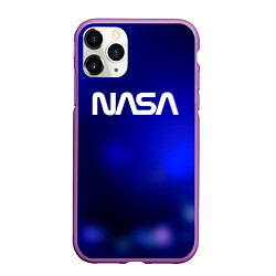 Чехол iPhone 11 Pro матовый Nasa звёздное небо, цвет: 3D-фиолетовый
