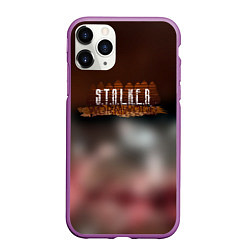 Чехол iPhone 11 Pro матовый Stalker припять зона, цвет: 3D-фиолетовый