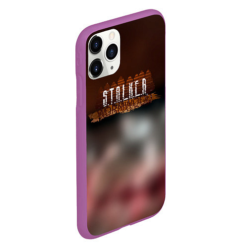 Чехол iPhone 11 Pro матовый Stalker припять зона / 3D-Фиолетовый – фото 2