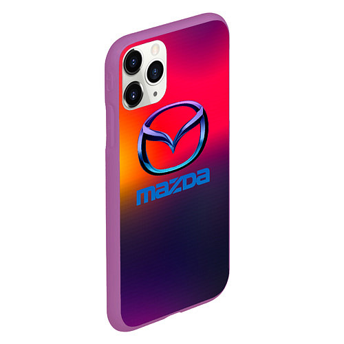 Чехол iPhone 11 Pro матовый Mazda gradient / 3D-Фиолетовый – фото 2