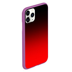 Чехол iPhone 11 Pro матовый Градиент: от черного до ярко-красного, цвет: 3D-фиолетовый — фото 2