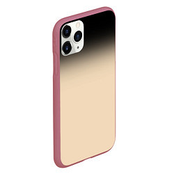 Чехол iPhone 11 Pro матовый Градиент: от черного к телесному, цвет: 3D-малиновый — фото 2