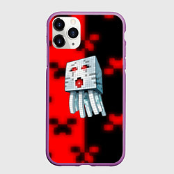 Чехол iPhone 11 Pro матовый Майнкарфт топ игра пиксели, цвет: 3D-фиолетовый