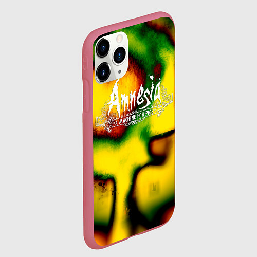 Чехол iPhone 11 Pro матовый Амнезия / 3D-Малиновый – фото 2