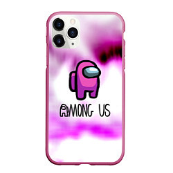 Чехол iPhone 11 Pro матовый Among us game pink