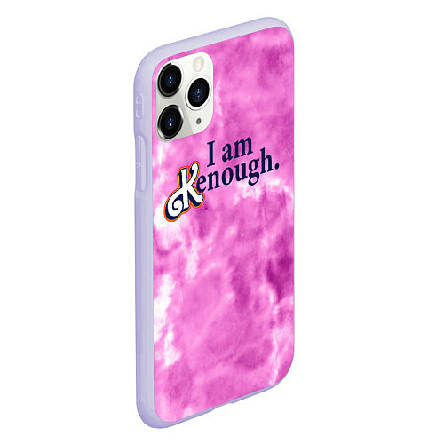 Чехол iPhone 11 Pro матовый I am kenough - розовый тай-дай / 3D-Светло-сиреневый – фото 2
