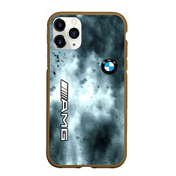 Чехол iPhone 11 Pro матовый Bmw смок текстура