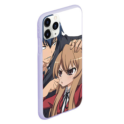 Чехол iPhone 11 Pro матовый Toradora Тайга Рюдзи / 3D-Светло-сиреневый – фото 2