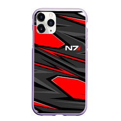 Чехол iPhone 11 Pro матовый Mass Effect - черно-белый