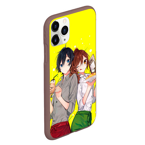 Чехол iPhone 11 Pro матовый Кёко Хори и Изуми Миямура / 3D-Коричневый – фото 2