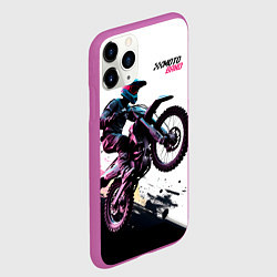 Чехол iPhone 11 Pro матовый Moto band, цвет: 3D-фиолетовый — фото 2