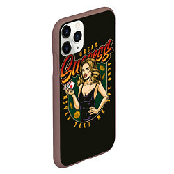 Чехол iPhone 11 Pro матовый Royal Flush, цвет: 3D-коричневый — фото 2