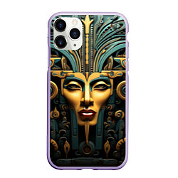Чехол iPhone 11 Pro матовый Египетские фараоны, цвет: 3D-светло-сиреневый