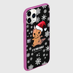 Чехол iPhone 11 Pro матовый Дракон с кофе, цвет: 3D-фиолетовый — фото 2