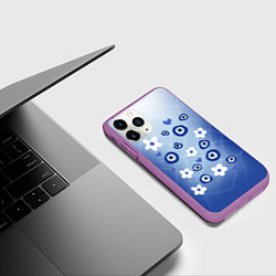 Чехол iPhone 11 Pro матовый Незабудка, цвет: 3D-фиолетовый — фото 2