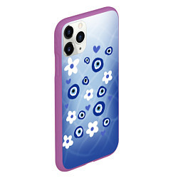 Чехол iPhone 11 Pro матовый Незабудка, цвет: 3D-фиолетовый — фото 2