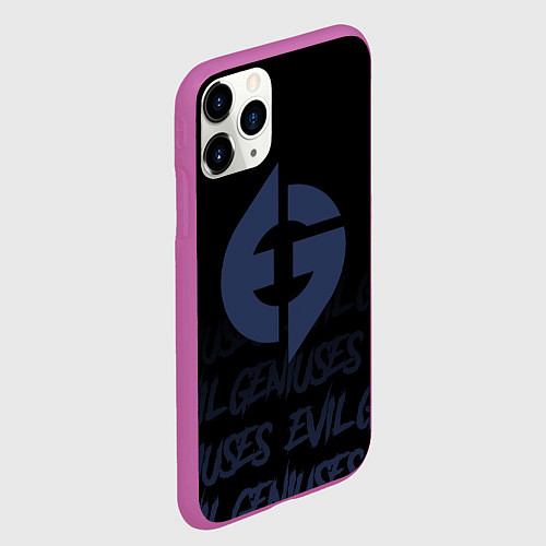 Чехол iPhone 11 Pro матовый Evil geniuses style / 3D-Фиолетовый – фото 2