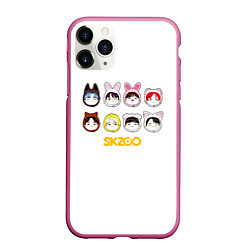 Чехол iPhone 11 Pro матовый Skzoo все вместе, цвет: 3D-малиновый