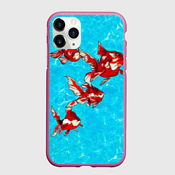 Чехол iPhone 11 Pro матовый Красная рыбки