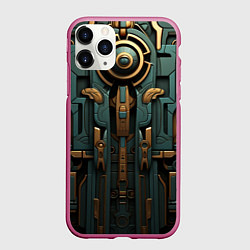 Чехол iPhone 11 Pro матовый Абстрактный узор в египетском стиле, цвет: 3D-малиновый
