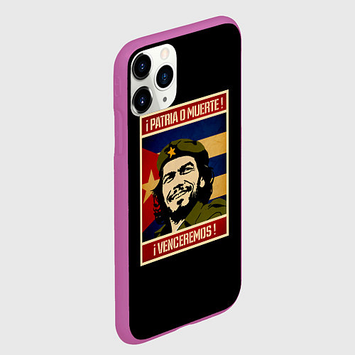Чехол iPhone 11 Pro матовый Patria o muerte / 3D-Фиолетовый – фото 2