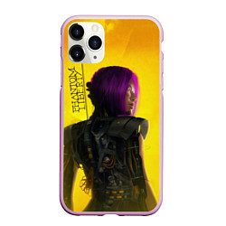 Чехол iPhone 11 Pro матовый Cyberpunk 2077: Songbird, цвет: 3D-розовый