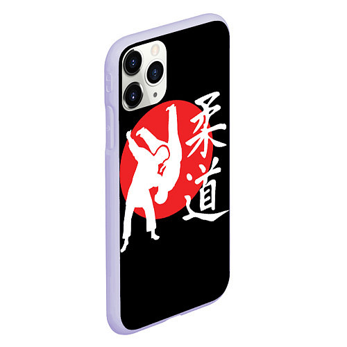Чехол iPhone 11 Pro матовый Боевой бросок дзюдо / 3D-Светло-сиреневый – фото 2