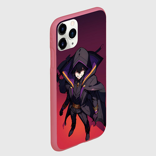 Чехол iPhone 11 Pro матовый Господин Тень / 3D-Малиновый – фото 2