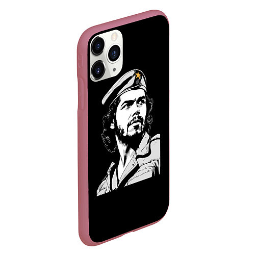 Чехол iPhone 11 Pro матовый Che Guevara - Hasta La Victoria / 3D-Малиновый – фото 2