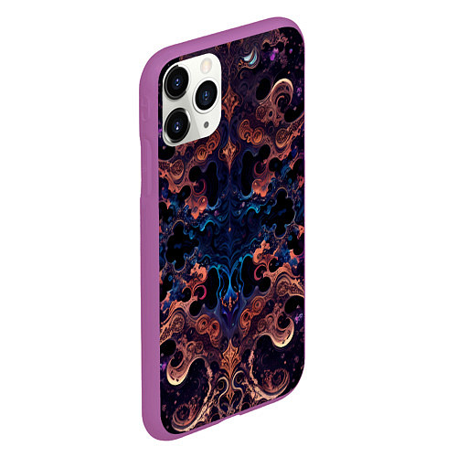 Чехол iPhone 11 Pro матовый Галактическая сказка / 3D-Фиолетовый – фото 2