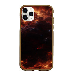 Чехол iPhone 11 Pro матовый Взрыв нейронной звезды в космосе, цвет: 3D-коричневый