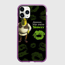 Чехол iPhone 11 Pro матовый Shrexy Shrek, цвет: 3D-фиолетовый