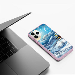 Чехол iPhone 11 Pro матовый Зима предновогоднее настроение, цвет: 3D-розовый — фото 2