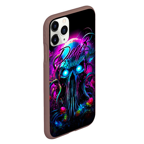 Чехол iPhone 11 Pro матовый Deep house neon / 3D-Коричневый – фото 2