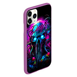 Чехол iPhone 11 Pro матовый Deep house neon, цвет: 3D-фиолетовый — фото 2