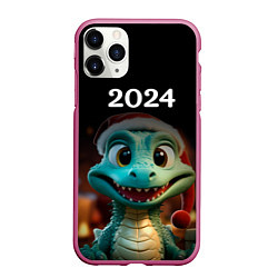 Чехол iPhone 11 Pro матовый Дракон символ года 2024