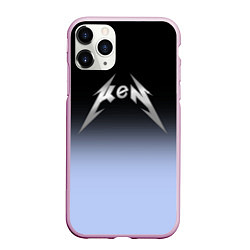 Чехол iPhone 11 Pro матовый Кен - стиль металлики: градиент, цвет: 3D-розовый