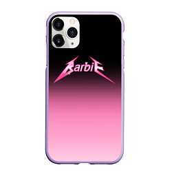 Чехол iPhone 11 Pro матовый Барби - стиль металлики: градиент, цвет: 3D-светло-сиреневый