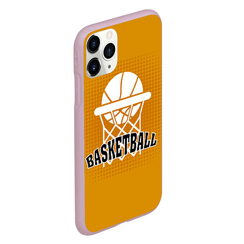 Чехол iPhone 11 Pro матовый Basketball - кольцо и мяч / 3D-Розовый – фото 2