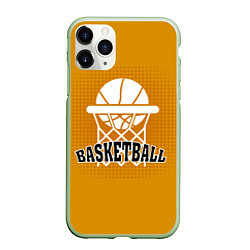 Чехол iPhone 11 Pro матовый Basketball - кольцо и мяч, цвет: 3D-салатовый