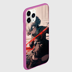 Чехол iPhone 11 Pro матовый Красный клинок, цвет: 3D-фиолетовый — фото 2