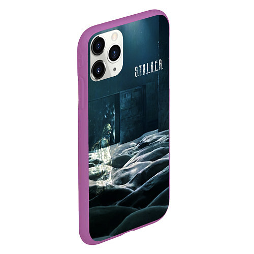 Чехол iPhone 11 Pro матовый STALKER Одиночка призрак / 3D-Фиолетовый – фото 2