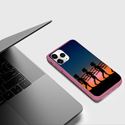 Чехол iPhone 11 Pro матовый Греческий закат, цвет: 3D-малиновый — фото 2